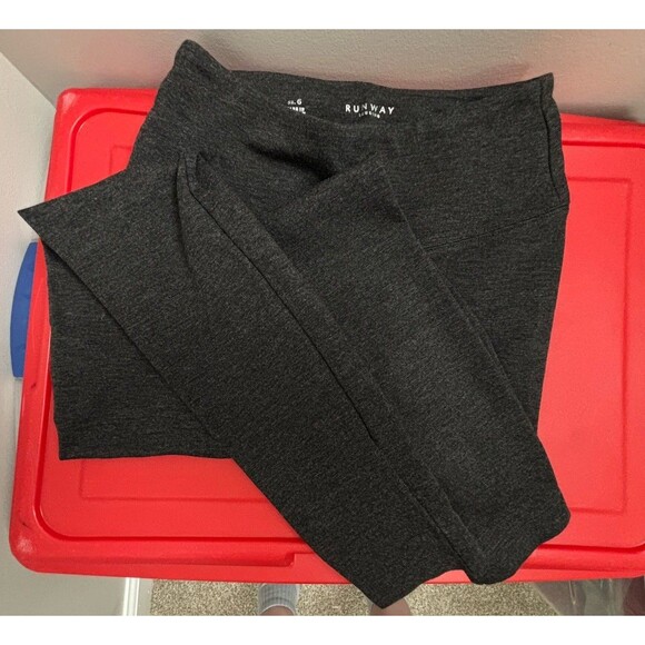 WHBM Runway Legging Size 6 Charcoal Gray Heather Ponte Knit Ankle Length Thick - Picture 4 of 4